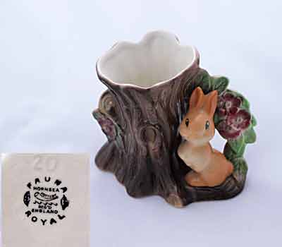 Hornsea Pottery Rabbit Posy Vase