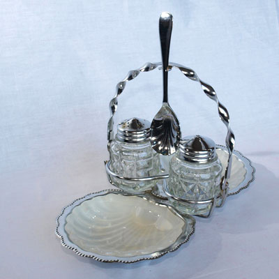 CHROME BREAKFAST CONDIMENT SET