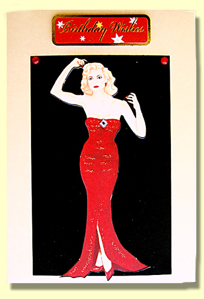 Blonde Bombshell Handmade Greeting Card