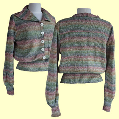 Woman jumper cardigan 1935 design