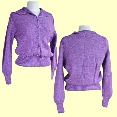 Ladies long sleeve cardigan 1930 design